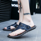 Vipkoala Hot Sale Men'S Sandals Genuine Leather Men Summer Shoes Leisure Slippers Flip-Flops Men Comfortable Footwear Soft Sandal