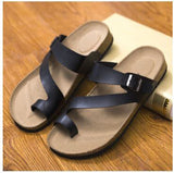 Vipkoala Men Cork Shoes Slippers Flip Flops Summer Chinelo Sandals Zapatos Hombre Slides Lovers Cork Male Beach Sandals