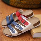 Vipkoala Men Cork Shoes Slippers Flip Flops Summer Chinelo Sandals Zapatos Hombre Slides Lovers Cork Male Beach Sandals