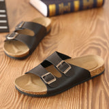 Vipkoala Men Cork Shoes Slippers Flip Flops Summer Chinelo Sandals Zapatos Hombre Slides Lovers Cork Male Beach Sandals