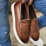 Vipkoala Fashion British Classic High Quality New Men PU Leather Brown Leisure Lefu Shoes Tassel Sports Board Shoes Are Versatile KA593