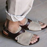 Vipkoala Sandals Men Shoes Summer Roman Casual Retro Flat Shoes Men Open Toe Beach Sandals Buckle Belt Gladiator Sandals Large Size