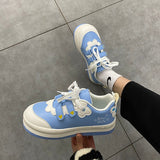 Vipkoala Sweet Student Blue Pink Girls Female Kawaii Japanese Cute Anime Lolita Shoes Women Harujuku Feminine Sports Running Sneaker