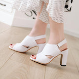 Vipkoala New Shoes Women High Heels Sandals Peep toe Purple Buckle Designer Sexy Brand Pumps Summer Lady Gladiator Sandals