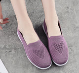 Vipkoala Spring and autumn elderly women's shoes casual shoes non slip soft soled cloth shoes comfortable fashion single shoes woven casu