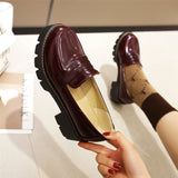 Vipkoala Spring New Mary Jane Platform Shoes Women Chunky Heel Vintage Lolita Shoes Patent leather Women High Heels Creepers Shoes