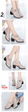 Vipkoala Women Sandals Summer New Med Heels Peep Toe Shoes Slippers Fashion Desiger Pu Leather Casual Sexy Wedding Pumps Shoe Woman