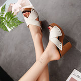 Vipkoala Summer Women Sandals Square High Heel Platform Flock Casual Rivet Pumps Peep Toe Female Elegant Ladies Shoes Zapatos De Mujer