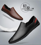 Vipkoala Soft Driving Shoes Genuine Pu Leather Shoes For Men Sneakers Male Adult Handmade Slip On Flat Boat Shoes Man Footwear