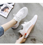 Vipkoala Women's Shoes Spring White New Breathable Sports Mesh Versatile Summer  Hollow Walking Flying Woven No-slip Ladies Sneakers