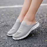 Vipkoala Fashion New Casual Slip On Half Shoes For Women Breathable Lightweight Woman Flats Chaussure Zapatillas De Mujer Deportiva