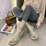 Vipkoala INS HOT Women's Sandals Summer Solid Color Comfortable Female Beach Shoes Chunky Sandals For Woman Non-Slip Shoe