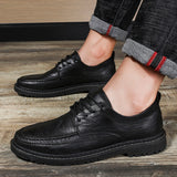 Vipkoala New Men's Quality Leather Shoes British Business lace up fashion black Soft Leather Man Split Leather Dress Shoes men