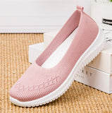 Vipkoala Hot Sale Women's Flat Shoes Summer Mesh Breathable Casual Flats Sneakers Ladies Knitting Shallow Comfort Walking Shoes