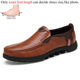 Vipkoala Genuine Leather Slip On Shoes Men Cow Casual Business Soft Black Brown Big Size 48 High Quality Autumn