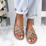 Vipkoala Women Summer Slippers Wedges Platform Ladies Shoes Croess-tied Femme Slides Outside Fashion Girls Sandals