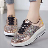 Vipkoala Women's Casual Shoes Bling Bling Flat Women Sneakers Outdoor Ladies Trainer Woman Vulcanize Shoes Women Zapatos De Mujer