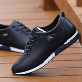 Vipkoala Men's Casual Shoes Loafers Business PU Leather Male Sneakers Trainers Outdoor Breathatdble Walking Footwear Tennis Shoes