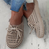 Vipkoala Summer Slippers Shoes Woman Closed Toe Breathable Flip Flops Mule Women Hollow Out Lace Up Outdoor Flat Beach Slides Sandals