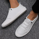 Vipkoala Men Sneakers New Genuine Leather Shoes Casual Male Footwear Fashion Brand White Shoes Mens Cow Leather Sneakers White ShoesAdult