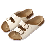 Vipkoala Men Cork Shoes Slippers Flip Flops Summer Chinelo Sandals Zapatos Hombre Slides Lovers Cork Male Beach Sandals