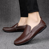 Vipkoala Men Boat Shoes Casual Breathable Mens Loafers Shoes Moccasins Flat Shoes Fashion Homme Leather Footwear