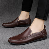 Vipkoala Men Boat Shoes Casual Breathable Mens Loafers Shoes Moccasins Flat Shoes Fashion Homme Leather Footwear