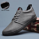 Vipkoala New Men's Fashion Shoes Black High Top Casual Shoes Men Wear-resisting Loafers Designer Leisure Vulcanized Shoes