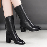 Vipkoala Brand Size 35-40 Women Ankle Boots Fashion Cross Strap High Heel Winter Shoes Woman Zipper Office Lady Street Footwear