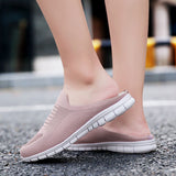 Vipkoala Fashion New Casual Slip On Half Shoes For Women Breathable Lightweight Woman Flats Chaussure Zapatillas De Mujer Deportiva