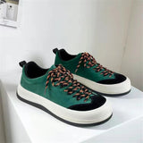 Vipkoala Low cut Breathable Casual Men's Shoes Rubber Sole Harajuku Green Flat Skateboard Shoes Men Fashion Platform Canvas Sneakers Men