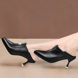 Vipkoala Spring Autumn High Heels Women New Fashion Rhinestone Shoes Woman Pumps Elegant Thin Heel Black Pointed Female Shoes Metal