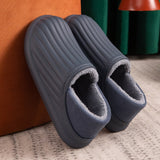 Vipkoala Heel Waterproof Cotton Slippers Women Thick Sole Winter Plush Warm Couple Home Home EVA Indoor and Outdoor Wear Men YK-10005