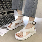 Vipkoala INS HOT Women's Sandals Summer Solid Color Comfortable Female Beach Shoes Chunky Sandals For Woman Non-Slip Shoe