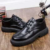 Vipkoala Autumn Winter Men Boots Retro Work Shoes Male Casual Leather Shoes Increase High Quality Footwears Sneakers Bota Masculina