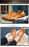 Vipkoala New Fashion Leather Men Shoes Casual Flat Men Shoes Breathable Loafers Men Genuine Leather Moccasins Comfortable Plus Size 38-46