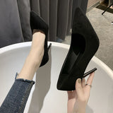 Vipkoala Woman Pumps New High Heels Stiletto Pump Single Shoes Female Office Shoes Ladies Black Pointed Toe Sexy Party Wedding Shoes