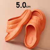 Vipkoala Women Anti-slip Sandals Men Summer Platform Women Shoes Bath Mute EVA Sofa Slides Women Thick Sole Soft Indoor Slippers