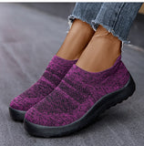 Vipkoala Fashion Women Casual Shoes Slip On Women Sock Shoes Solid Color Sneakers For Women Outdoor Ladies Flat Shoes Female Footwear