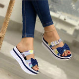 Vipkoala Ladies Slippers Cute Bow Shoes Women Summer Thick Sole Comfortable Breathable Sandals Female Chaussure Femme Zapatos Mujer