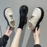 Vipkoala Women Sneakers Thick Soled Heel Vintage Cross Tie Fall Basic Women Shoes Trend Popular Shoes Women Womens Shoes