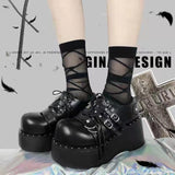 Vipkoala Sweet Cute Mary Janes Women's JK Uniform Pumps Wedges High Heels Platform Pumps Female Gothic Girls Lolita Punk Shoes Heels