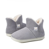 Vipkoala Women Winter Slippers Warm Plush Slip-on Couples Home Floor Shoes Anti-slip Comfortable Flats Female Warm Faux Fur Slippers