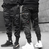 Vipkoala Harajuku Black Cargo Pants Men Multi-pocket Casual Pants Joggers Sweatpants Streetwear Fashion Male Trend Hip-Hop Loose Trousers