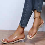 Vipkoala Fashion Summer Women Sandals Shoes Luxury Beach Ladies Clear Sandal Comfortable High Heels Woman Transparent Medium Heel New