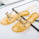 Vipkoala Fashion Women Slippers Flip Flops Summer Shoes Beach Rivets Big Bow Flat Sandals Shoes for Women Sandalias Chaussure Femme