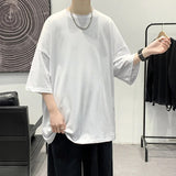 Vipkoala  Men's Casual Oversized T shirts Harajuku Cotton Short Sleeve T-shirt Unisex Basic Tops Solid Colors Tees 5XL