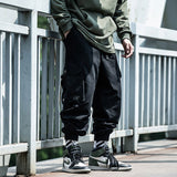 Vipkoala Harajuku Black Cargo Pants Men Multi-pocket Casual Pants Joggers Sweatpants Streetwear Fashion Male Trend Hip-Hop Loose Trousers