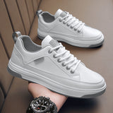 Vipkoala Men's Shoes Men's Shoes Work Labor Insurance Shoes Casual Leather Shoes All-match Waterproof Non-slip Leather Sneakers