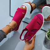 Vipkoala Women Crystal Sandals Breathable Comfort Shopping Ladies Walking Shoes Flat Summer Platform Sandal Shoes Mujer Plus size 43